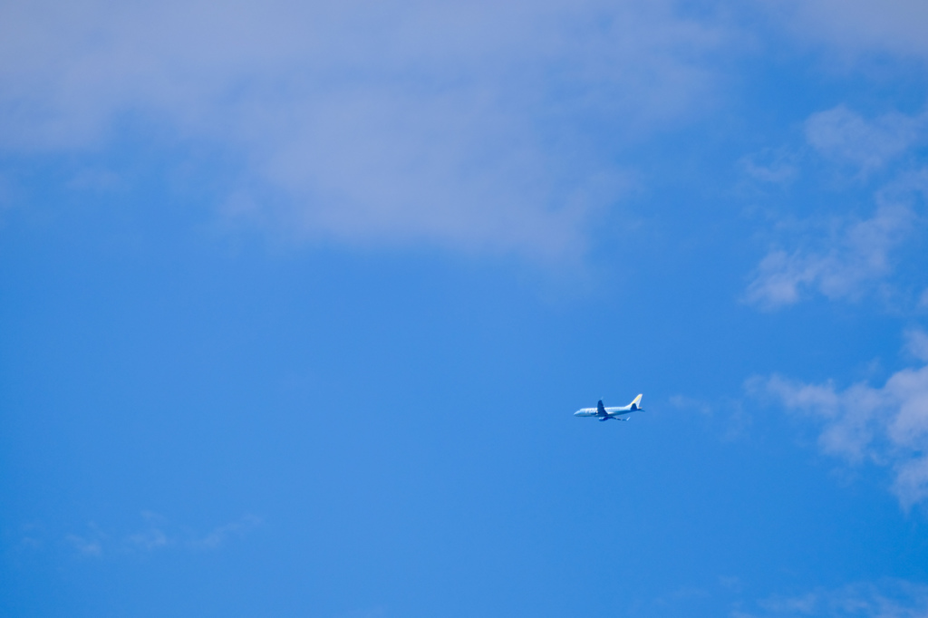 青空に飛んだFDA機青