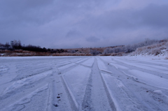 凍結駐車場（草競馬場横）から見る高ボッチ