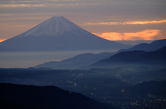富士山と手前の山々