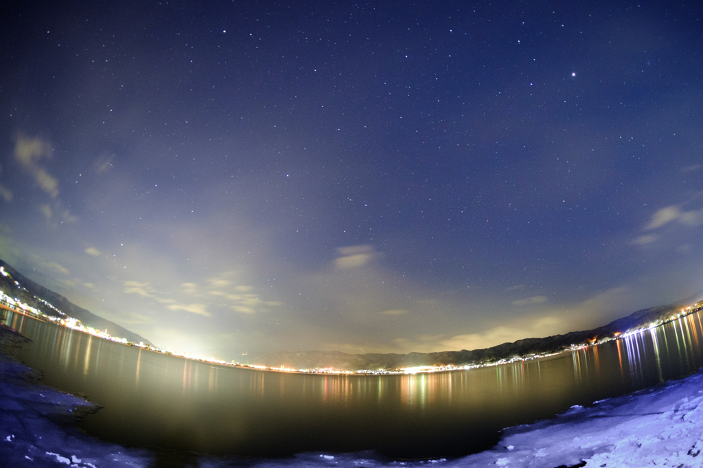 諏訪湖夜景