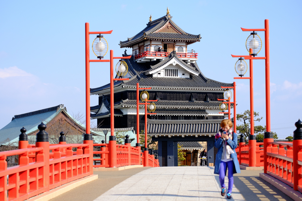 大手橋と清洲城