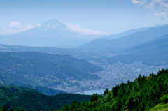 富士山と茅野方面