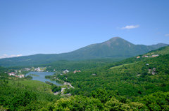 白樺湖を望む
