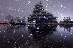 初雪の城