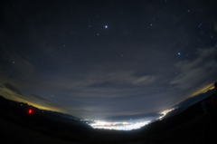 諏訪湖上夜景