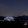 桜咲く、常念道祖神