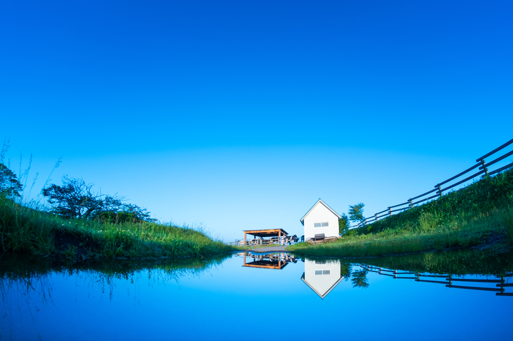 高ボッチ牧場の朝