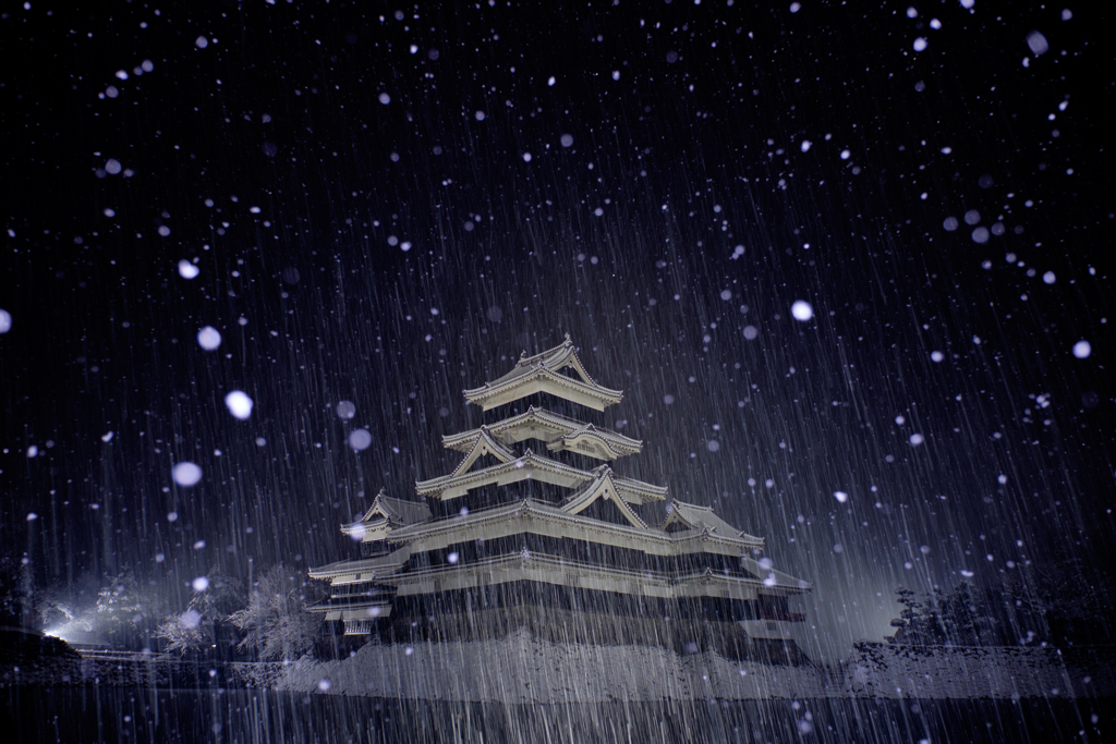 大雪の城