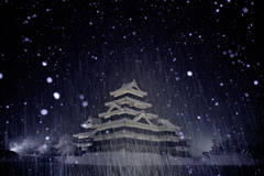 大雪の城