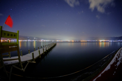 下諏訪港と星空