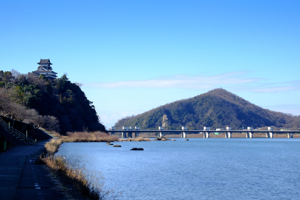 犬山城と伊木山