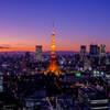 東京タワーと迫る夜