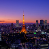 東京タワーと迫る夜