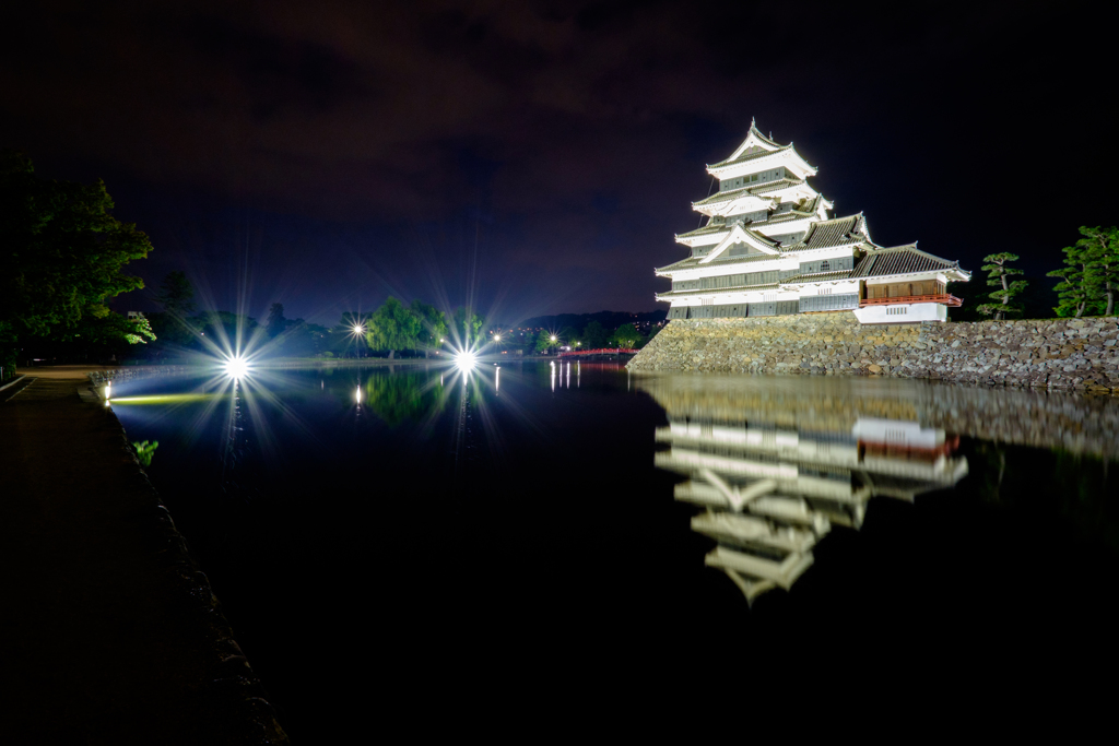 夜の城