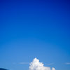 夏の想い出：青空と雲と
