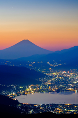 富士山と諏訪湖２