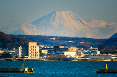 夕方富士山