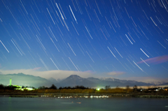 御宝田遊水池の星空
