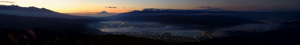 諏訪の夜明けパノラマ