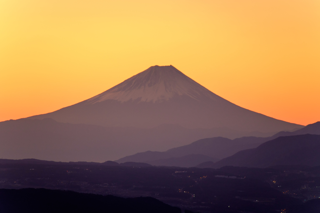 朝の富士山