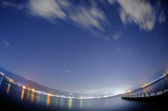 桟橋と星空