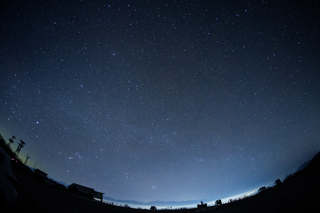 高ボッチ駐車場と星空