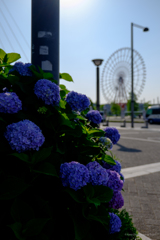 駅出口にて