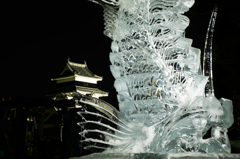 氷の鯱と松本城