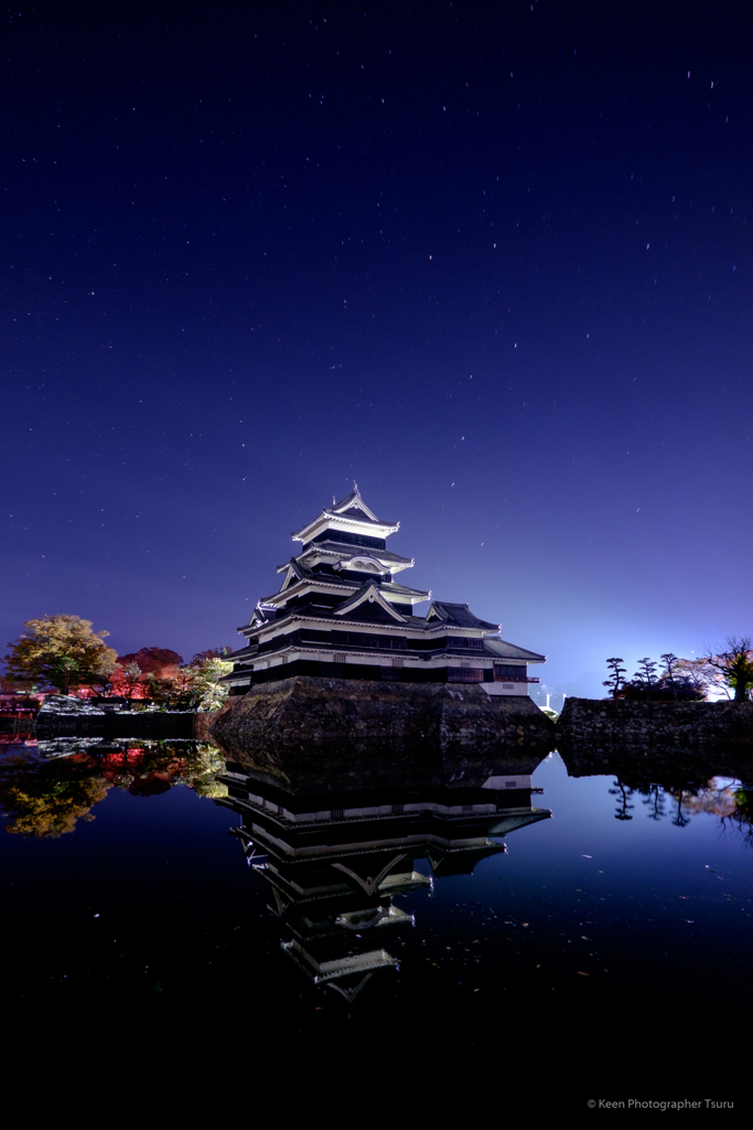 北斗七星と天守閣