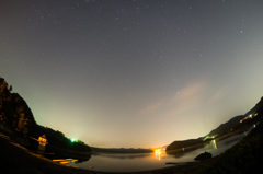 入鹿池と星空