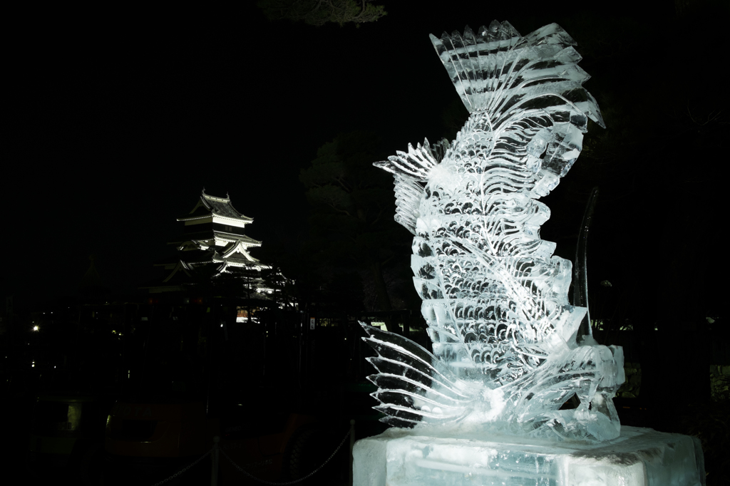 氷の鯱と松本城
