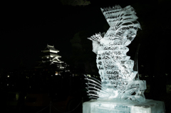 氷の鯱と松本城