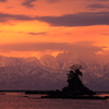 染まる立山連峰