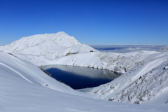雪景色のミクリガ池