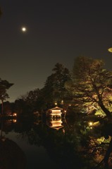 霞ヶ池の月