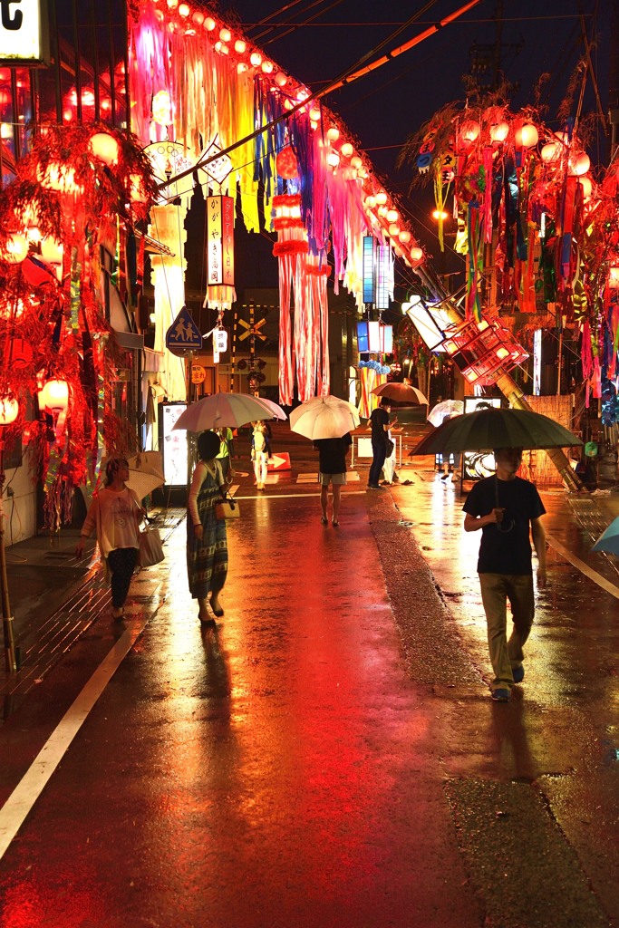 雨の七夕祭り