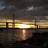 新湊大橋の夕景