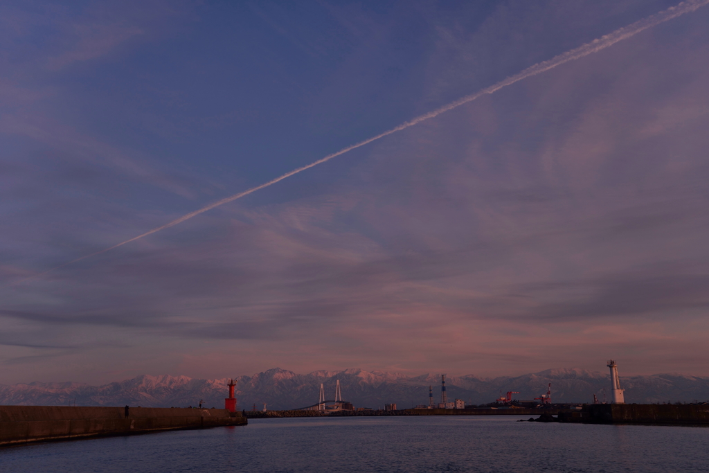 富山湾夕景