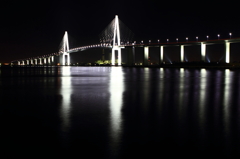 新湊大橋のライトアップ