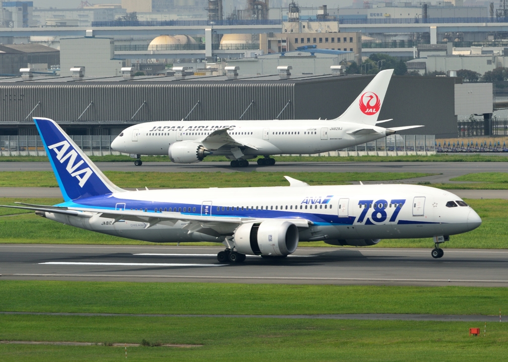 ボーイング787の並び