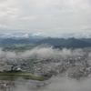 金華山から見下ろした雨上がりの岐阜市内の風景