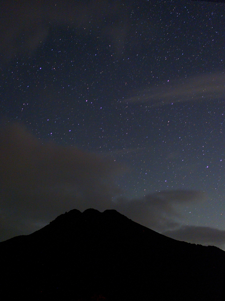 白根山と星