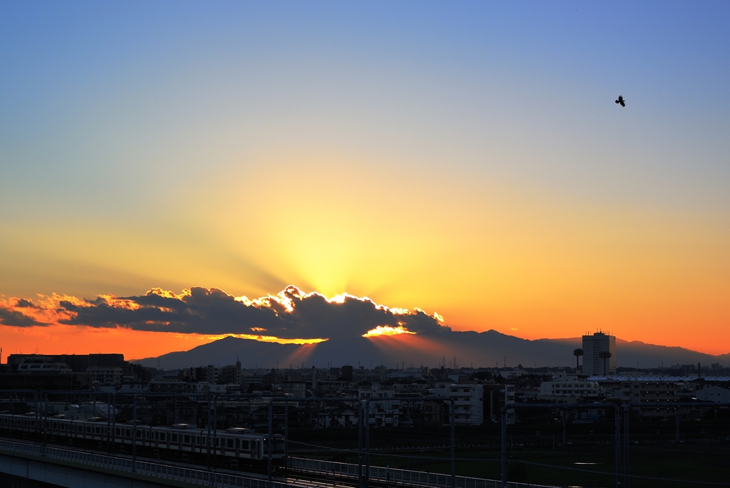 西空を見つめて