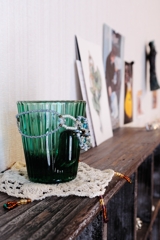 Emerald colored glass