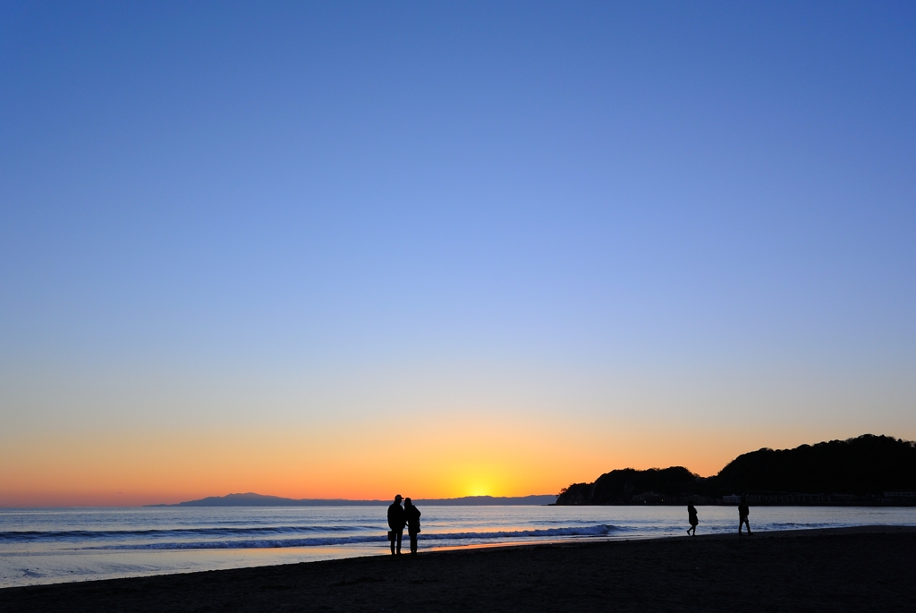 Seaside scene of December