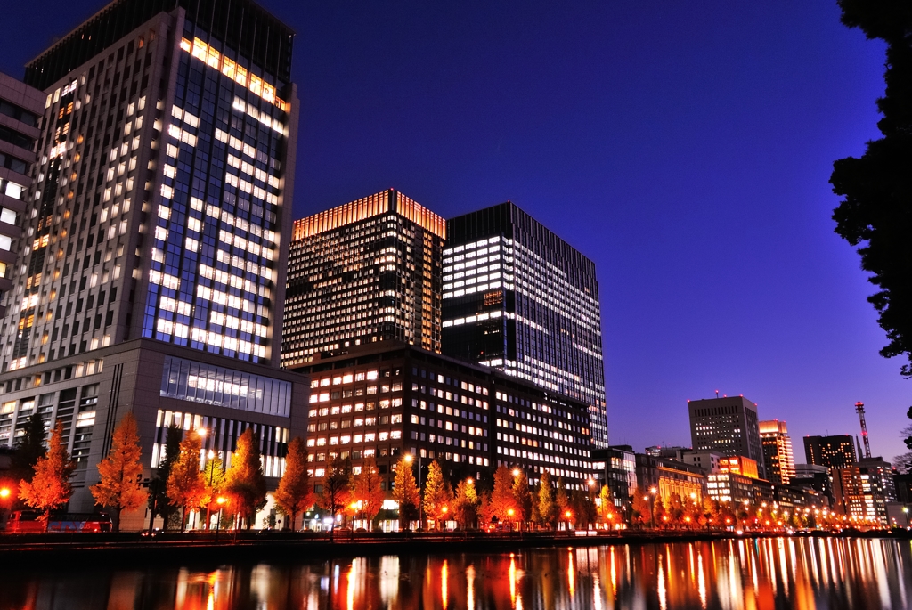 Magic-hour & Marunouchi night view