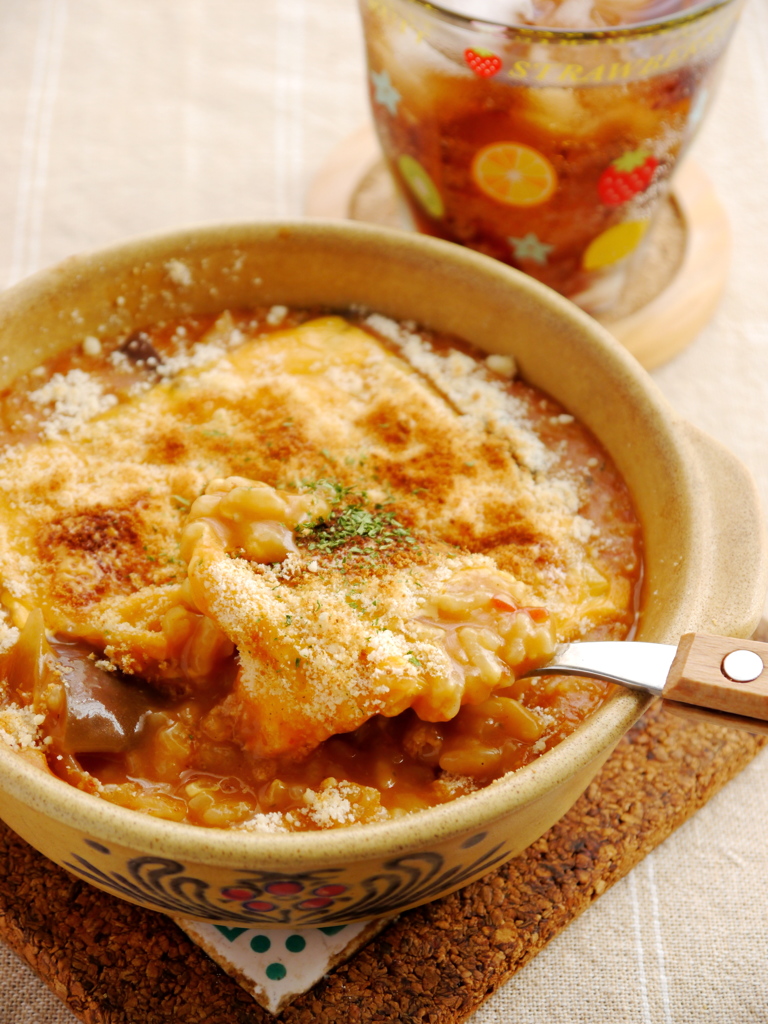 茄子たっぷり♪カレー風味のトマトdeドリア 02