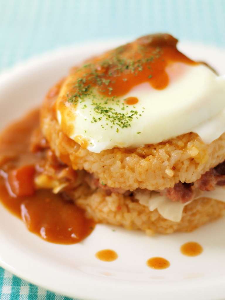 華麗なるカレー♪ライスバーガー仕立て