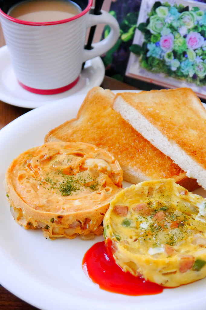 オムレツでブランチ