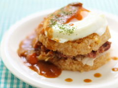 華麗なるカレー♪ライスバーガー仕立て 03